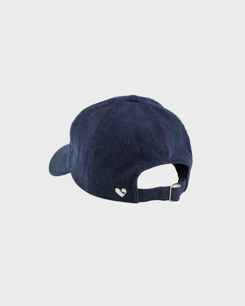 Corduroy logo ball cap (Navy)