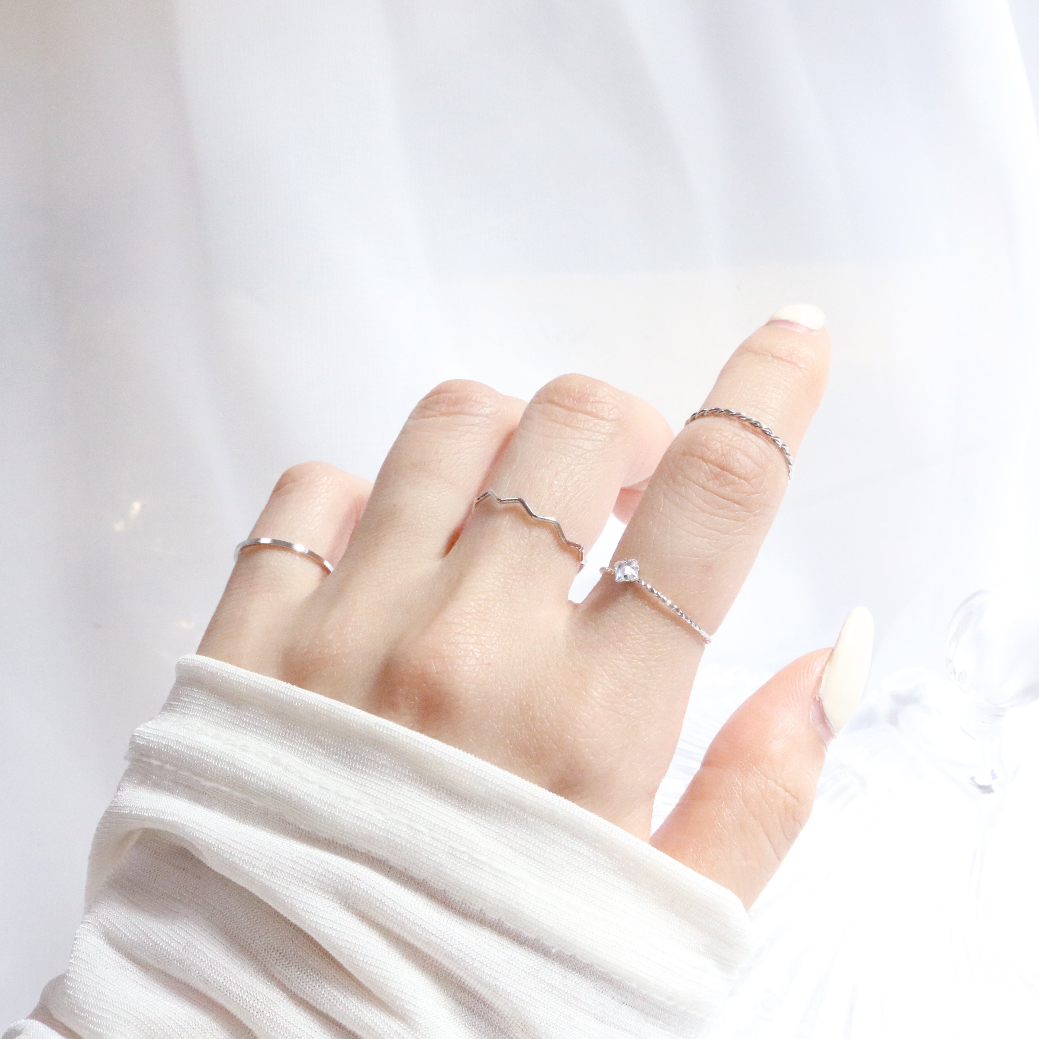 Daily layered ring 6 set (2 color)