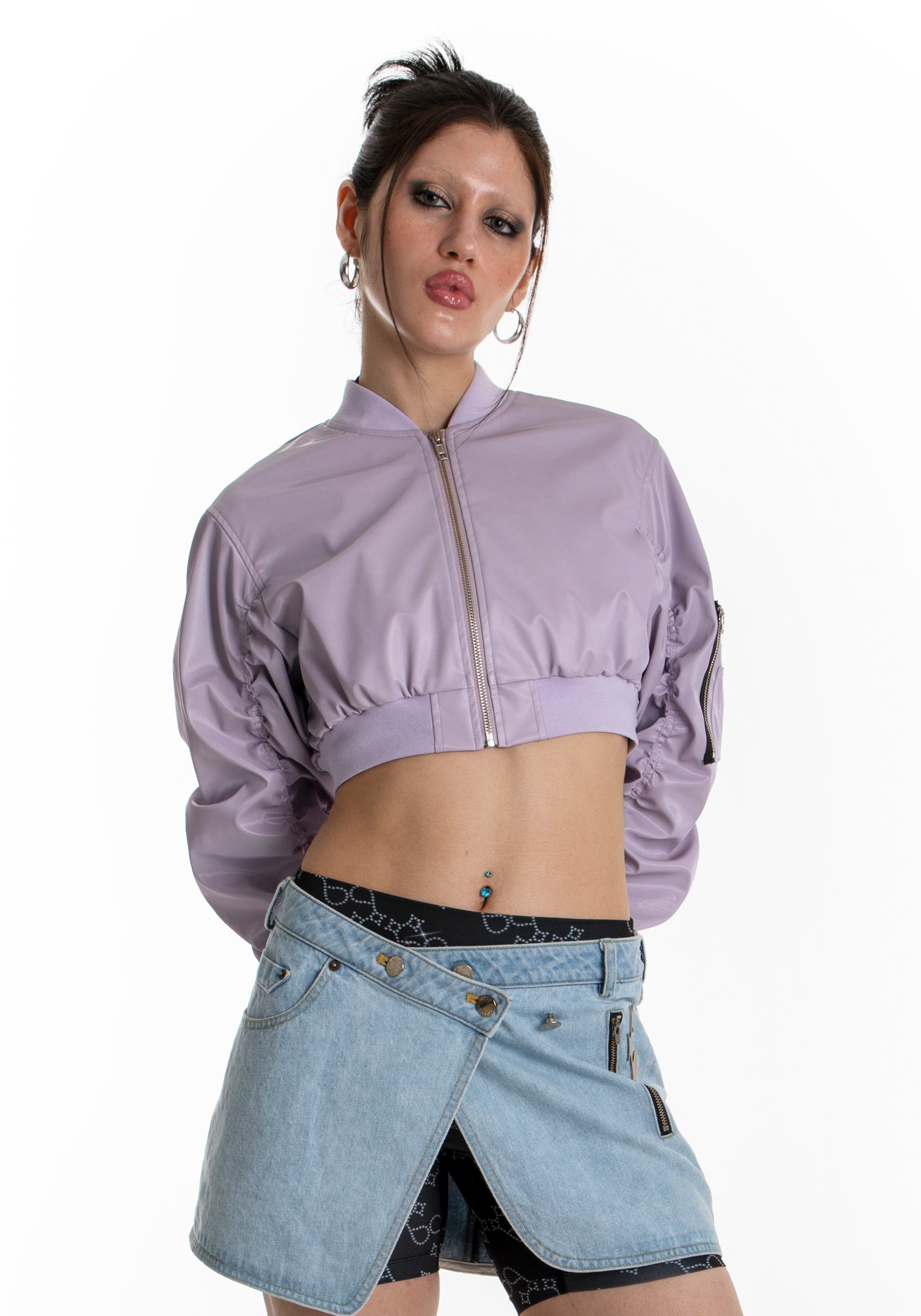 CROP BOMBER JACKET