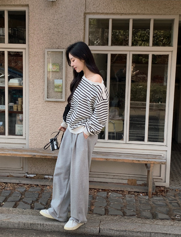 Cotton Pintuck Wide Banding Pants (3color)