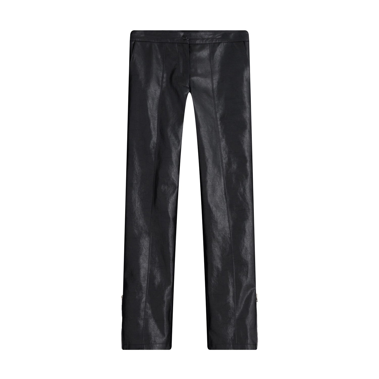 Leather Bootcut Pants