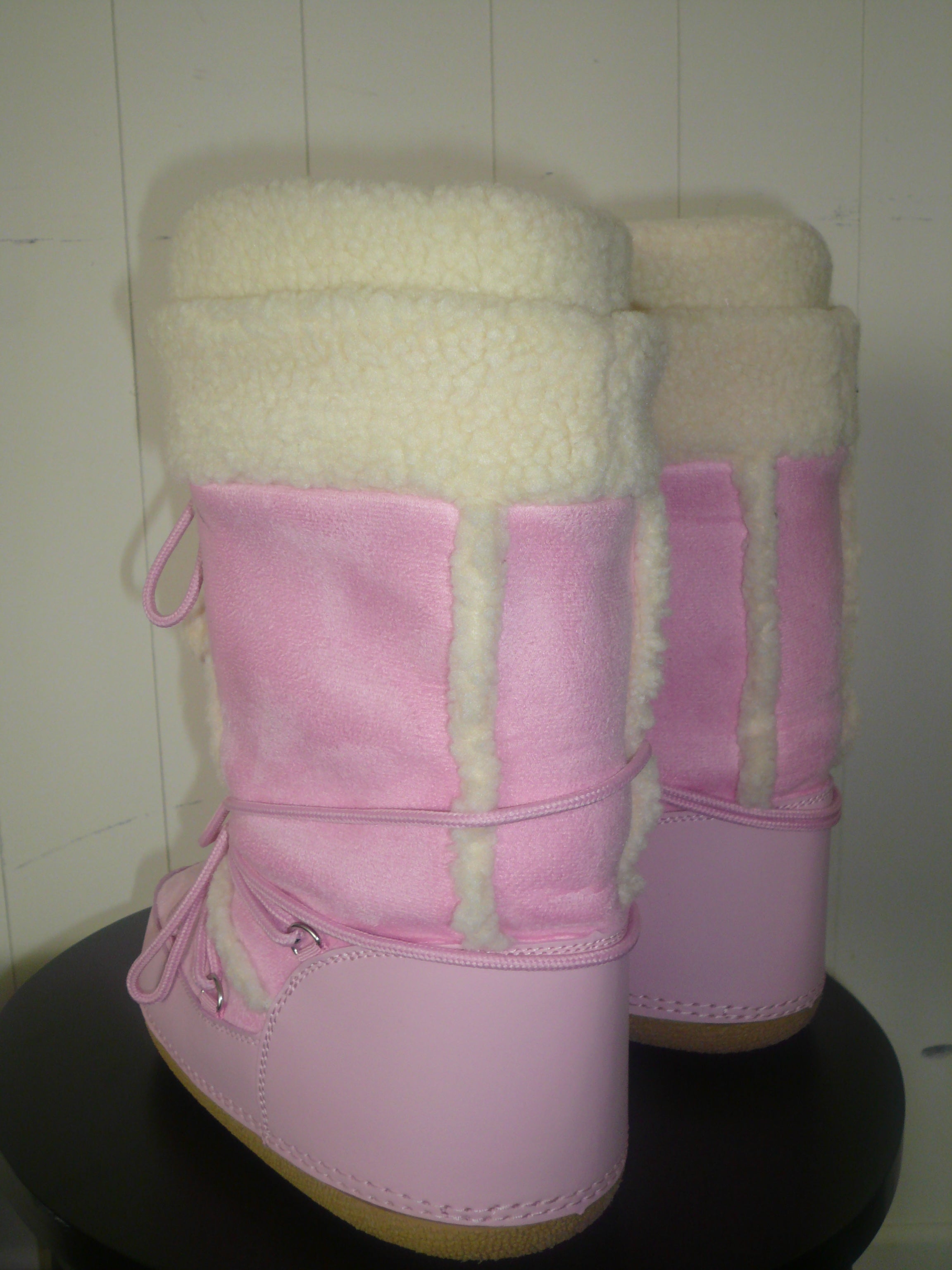 Pink ski boots