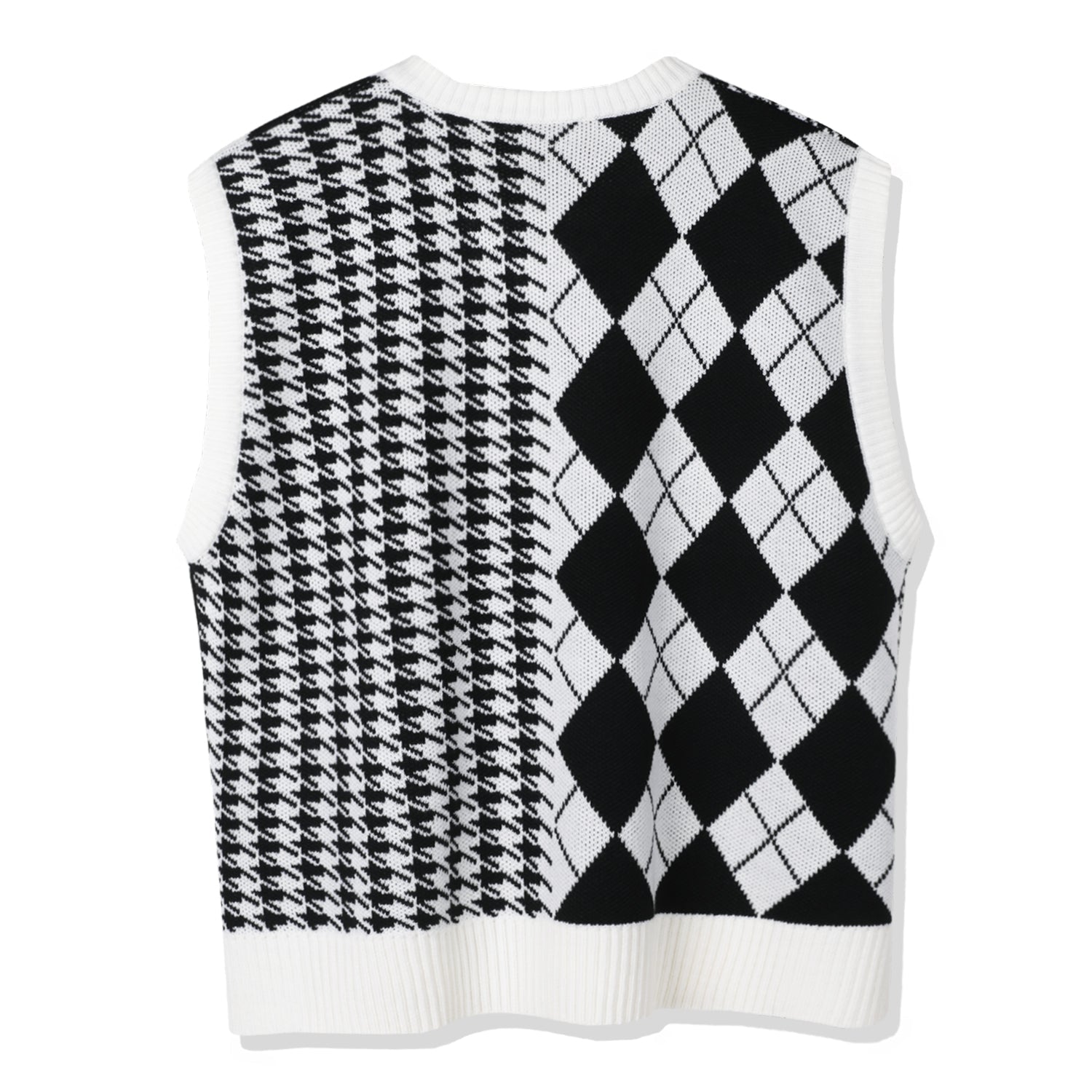 ARGYLE & HOUND CHECK KNIT VEST