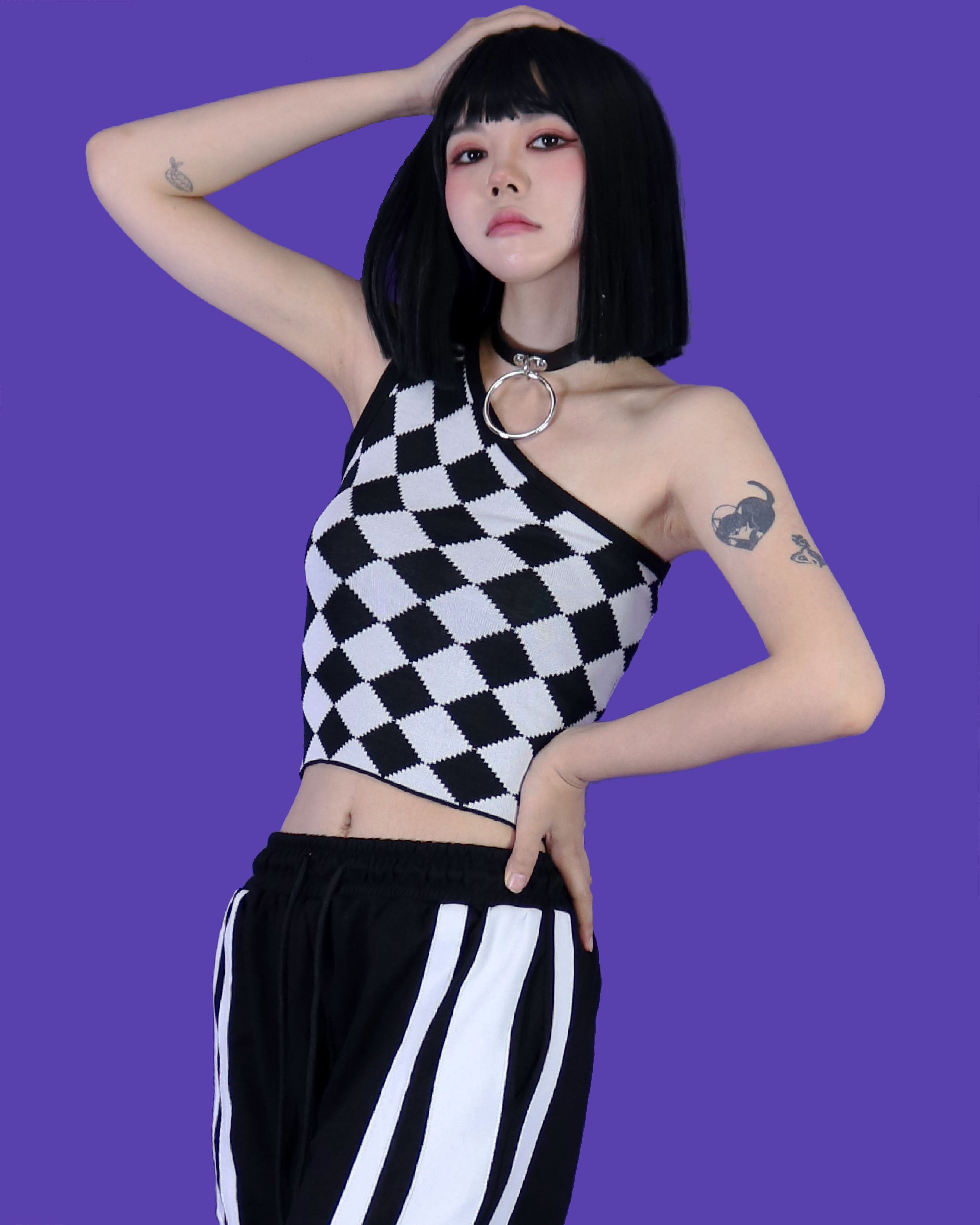 dia checker unbalance sleeveless