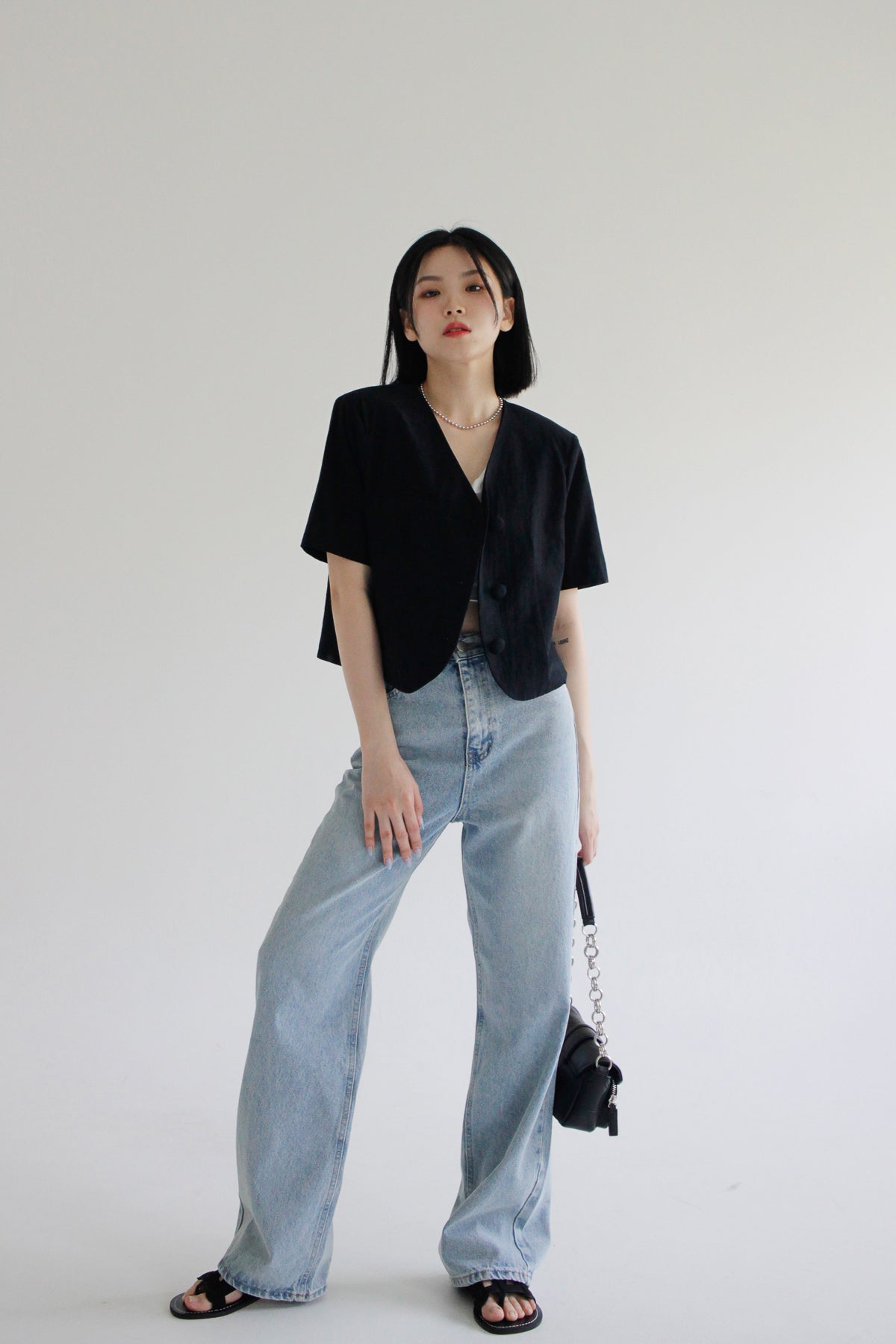 no.1297 Strong Light Blue Wide Pants