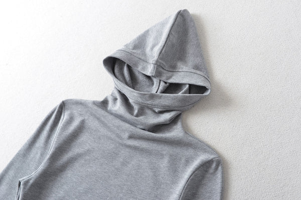 G high neck hood long sleeves