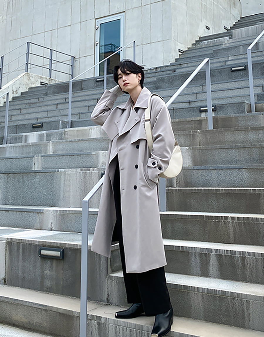Solid-Colored Trench Coat