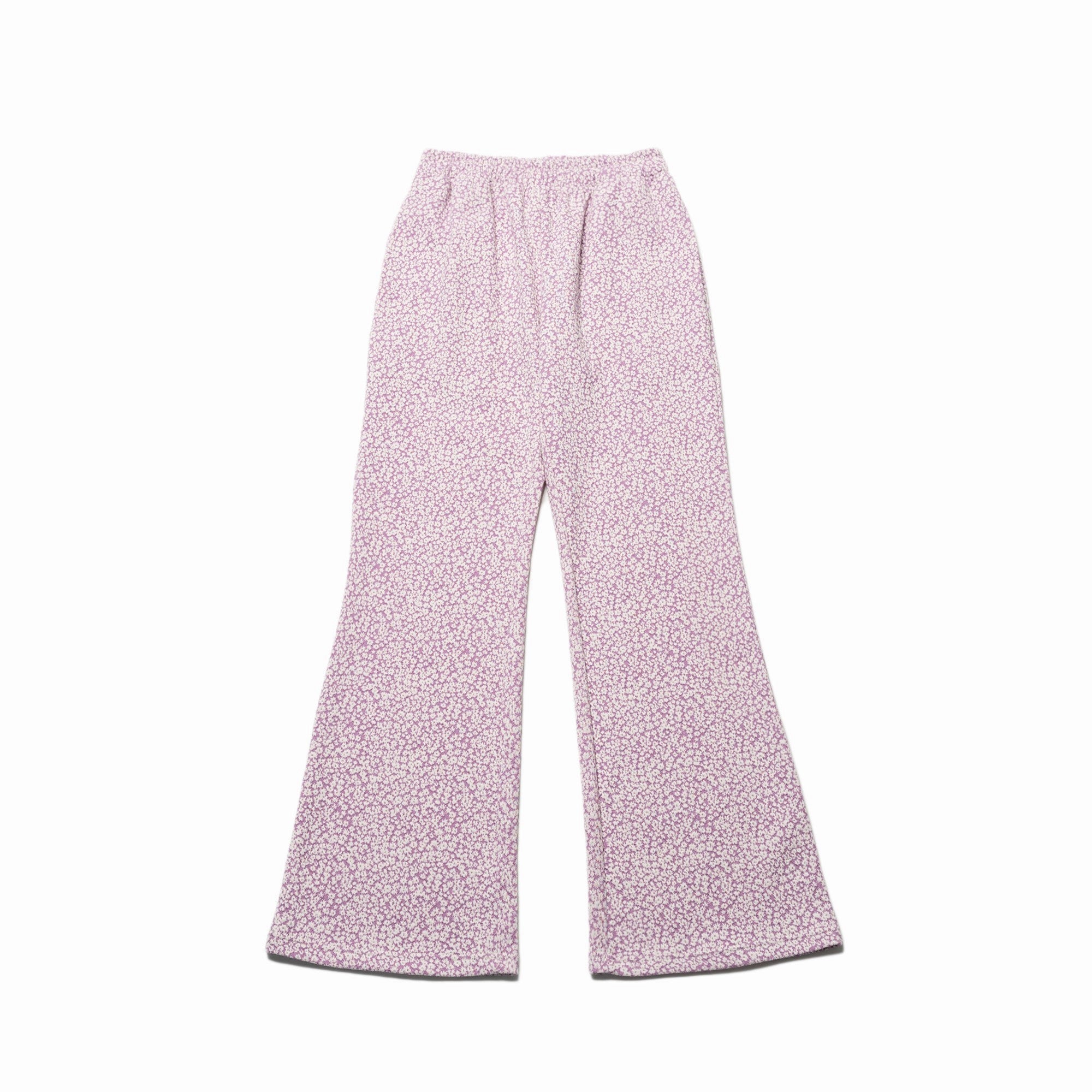 FLOWER PATTERN BOOT CUT PANTS(LAVENDER)