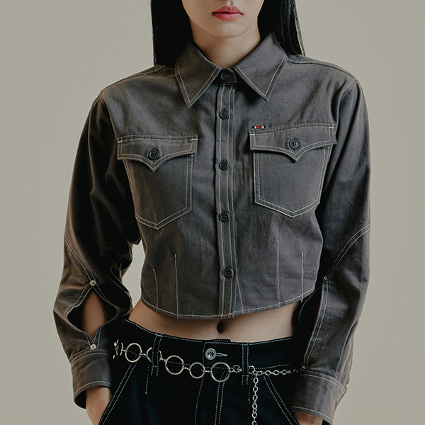 COTTON WESTERN CROP SHIRT