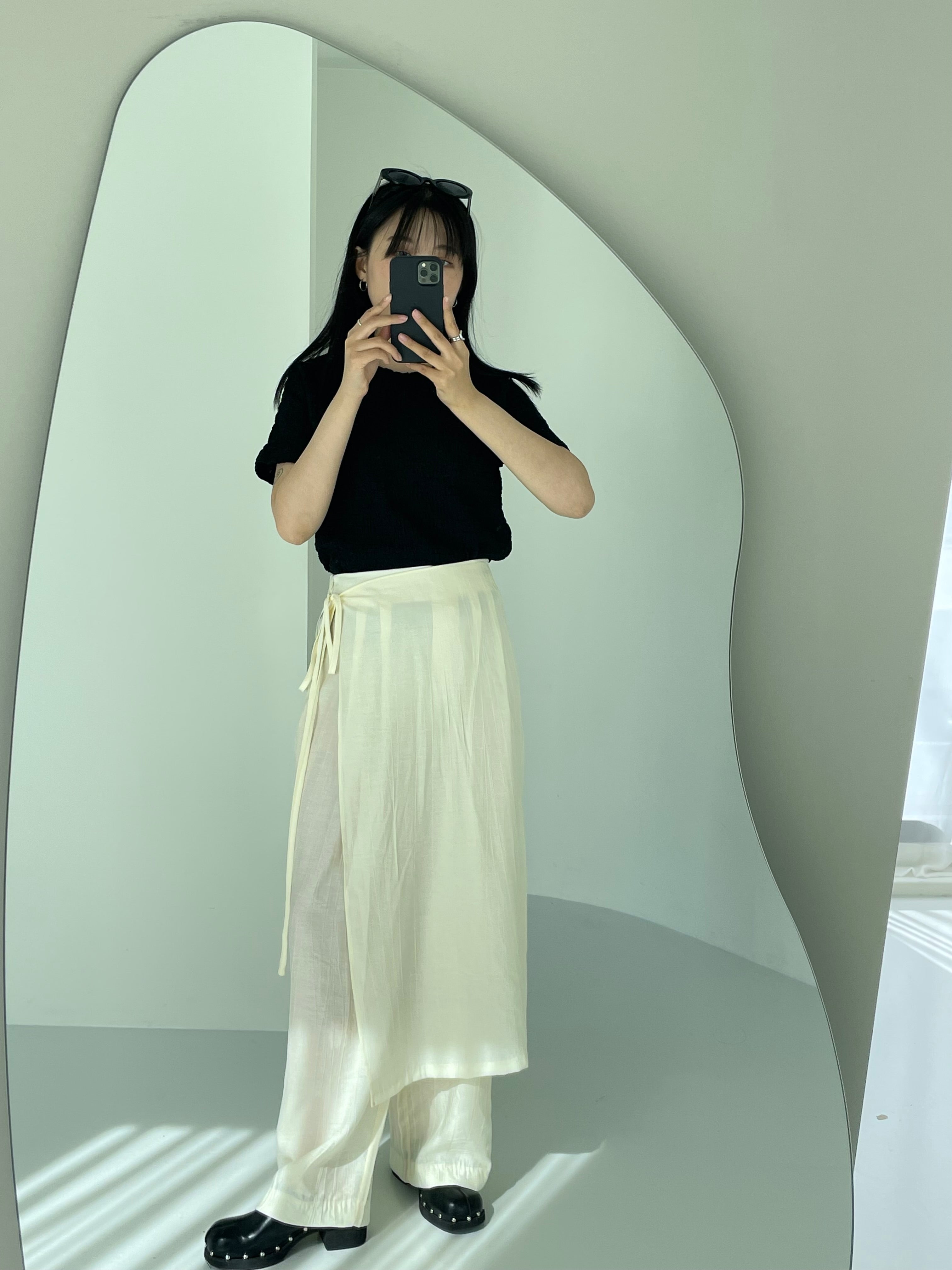 Wrap skirt pants (2color)