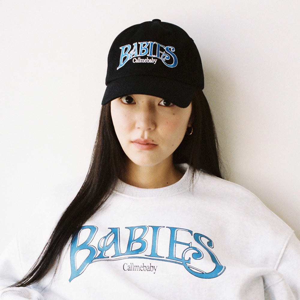 [Call me baby] 21FW Babies Logo Embroidery Ball Cap (Black)