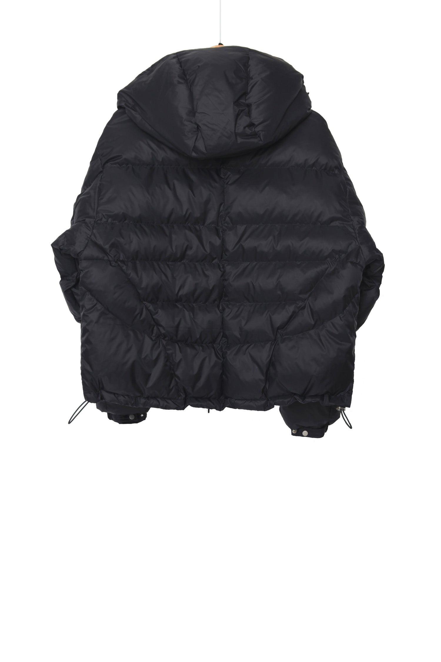 Minimal cropped hooded padded jacket