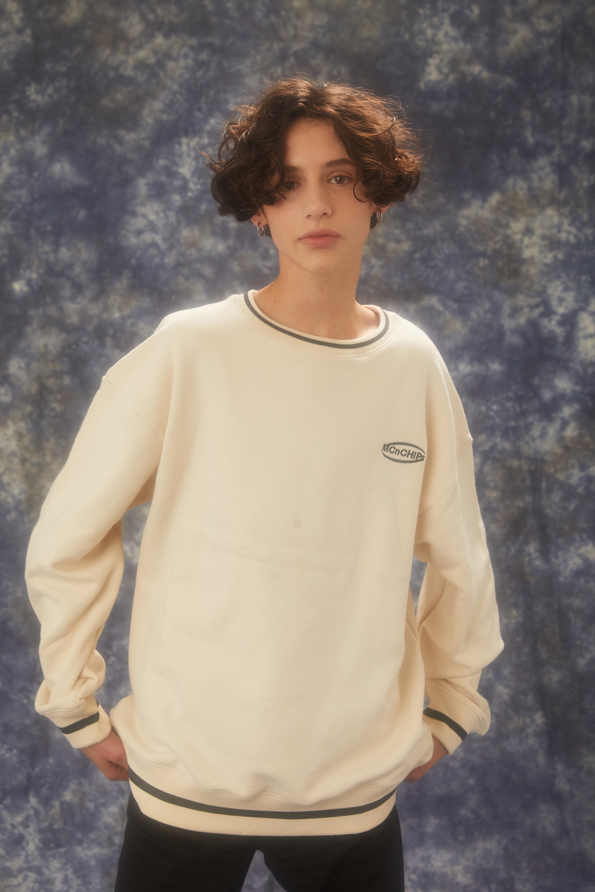 VINTAGE STRIPED CREWNECK CREAM