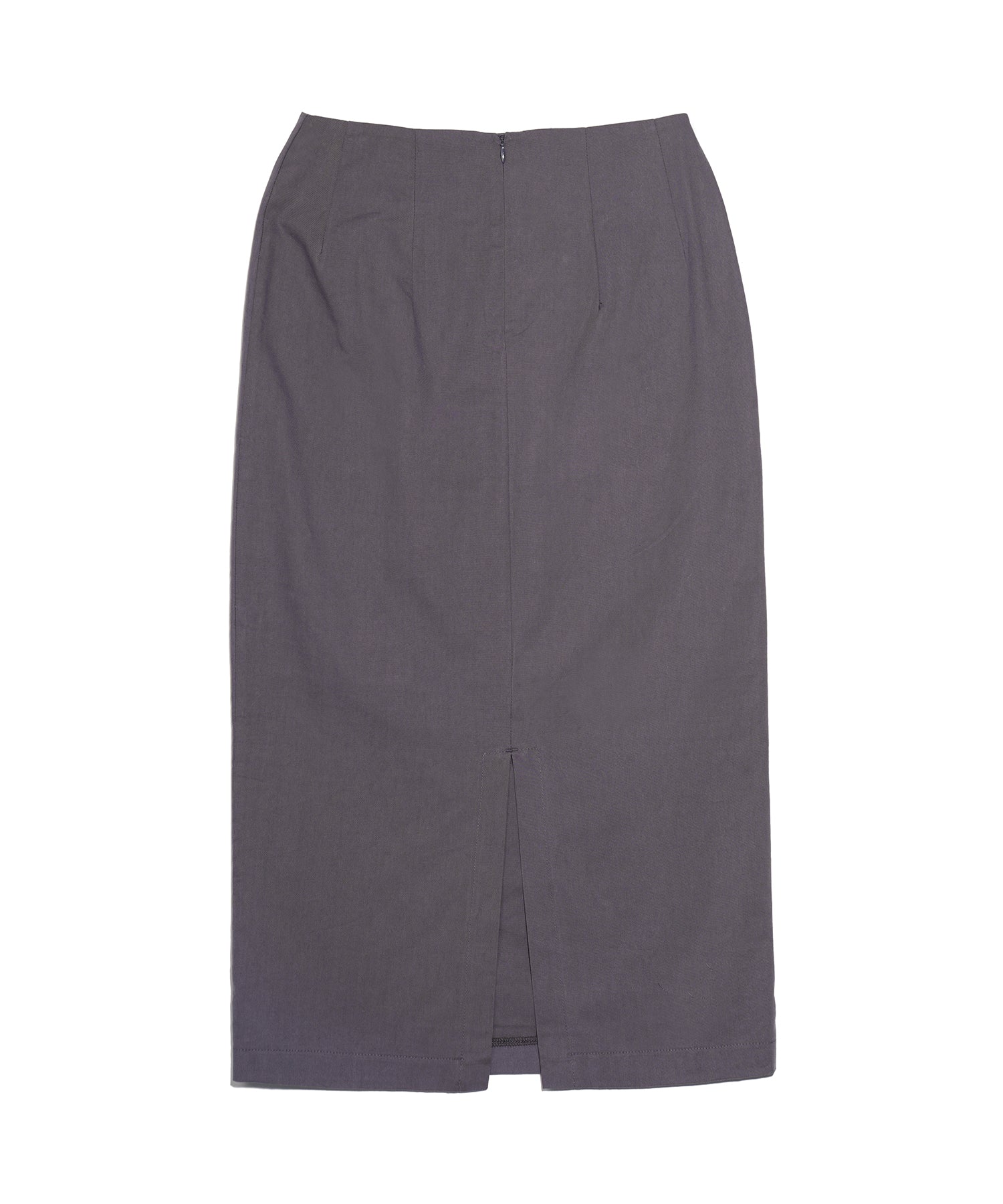 Classic pocket maxi cutting skirt_Charcoal