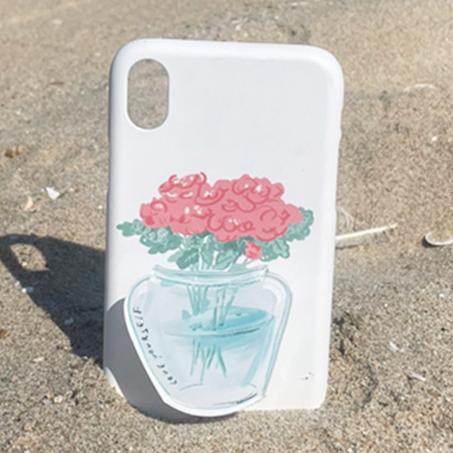 [SET] Bouquet series : Rose phone case + grip tok