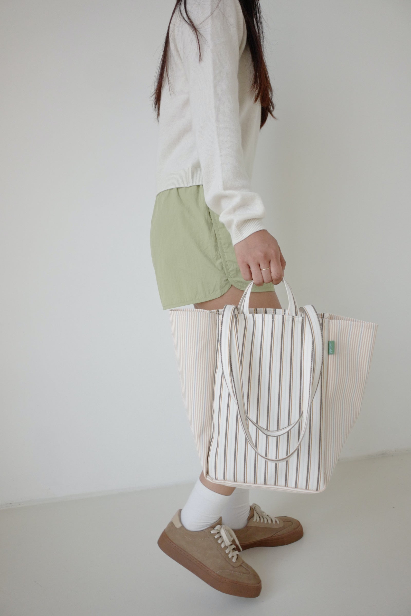 Double Stripe Bag (Beige)