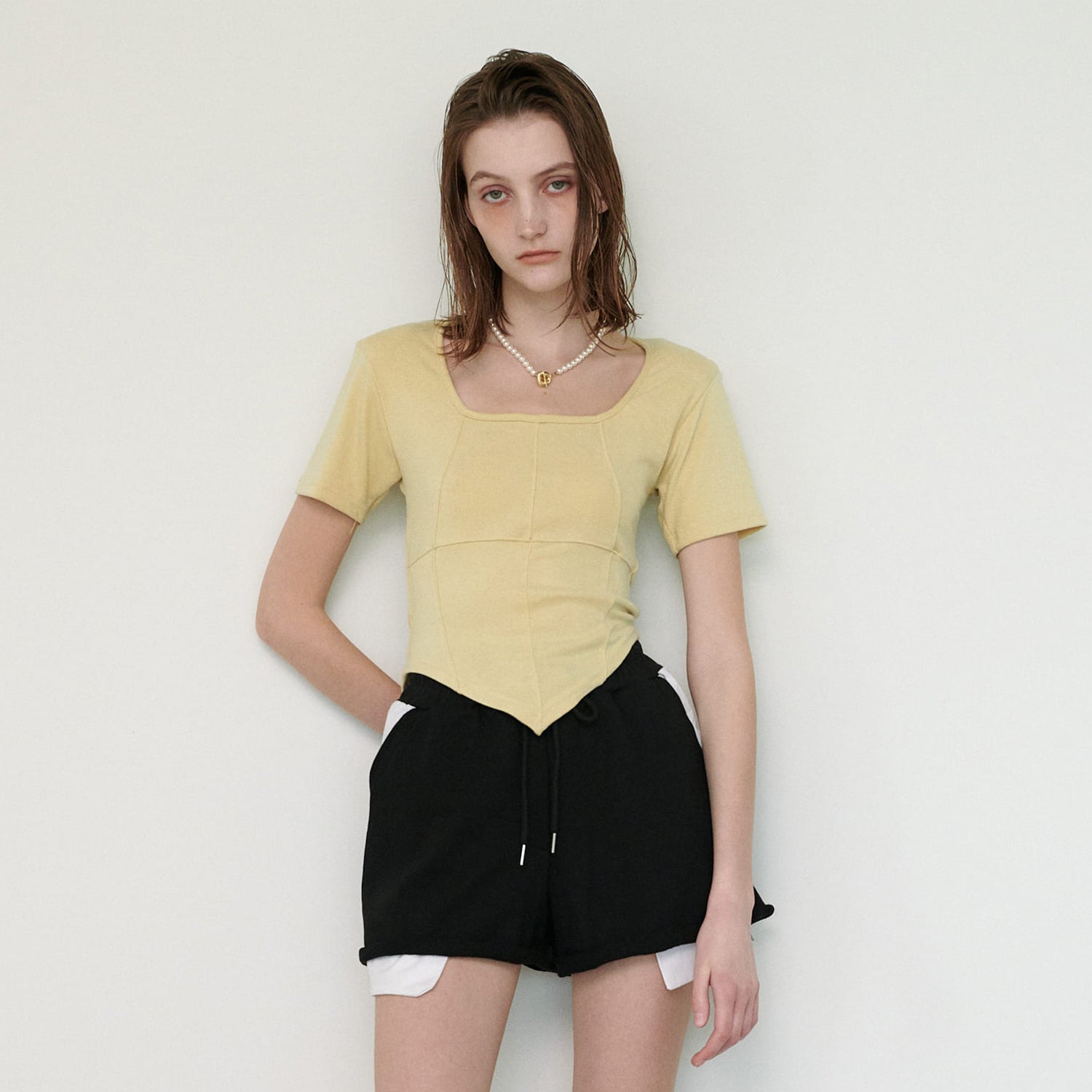 SQUARE T-SHIRT, YELLOW