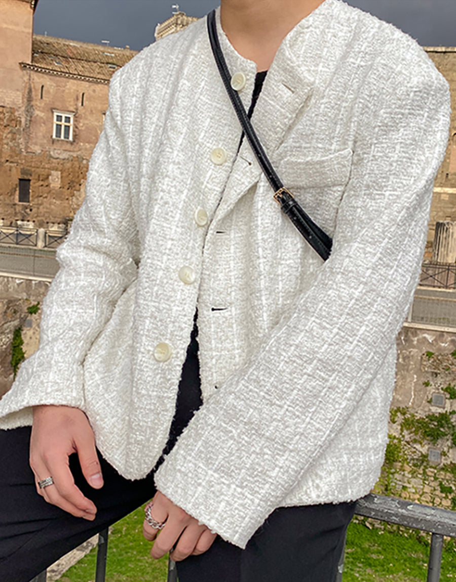 Extended Sleeve Tweed Jacket