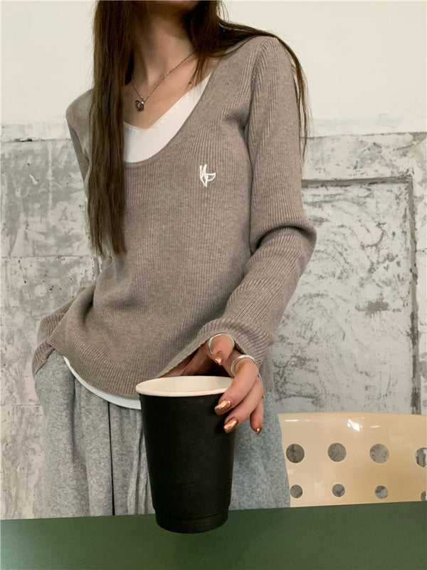 Double layered standard fit knit