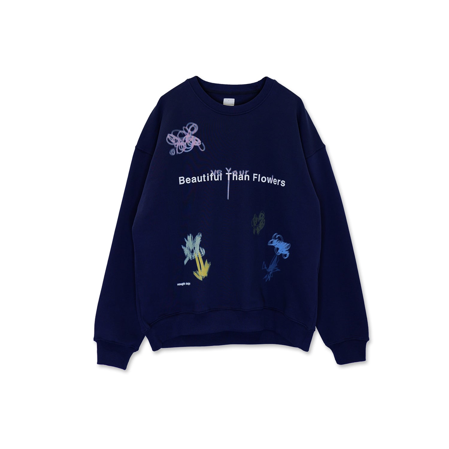 Beautiful Than Flowers Sweatshirts / Navy