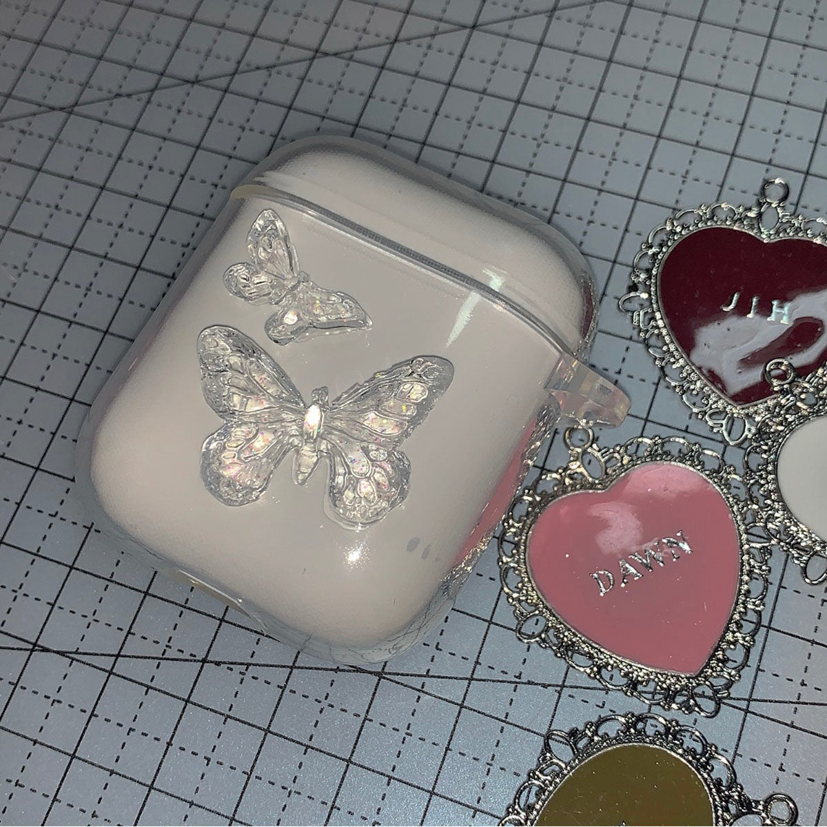 Twin Butterfly Resin AirPods Case (TPU)