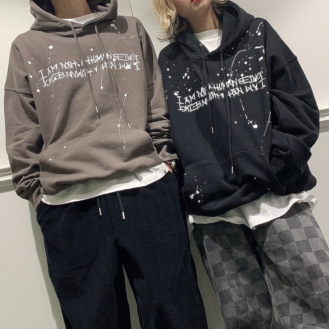 I AM NOT HUMAN BEING BASIC LOGO HOODIE （送料込）- ONEWILL