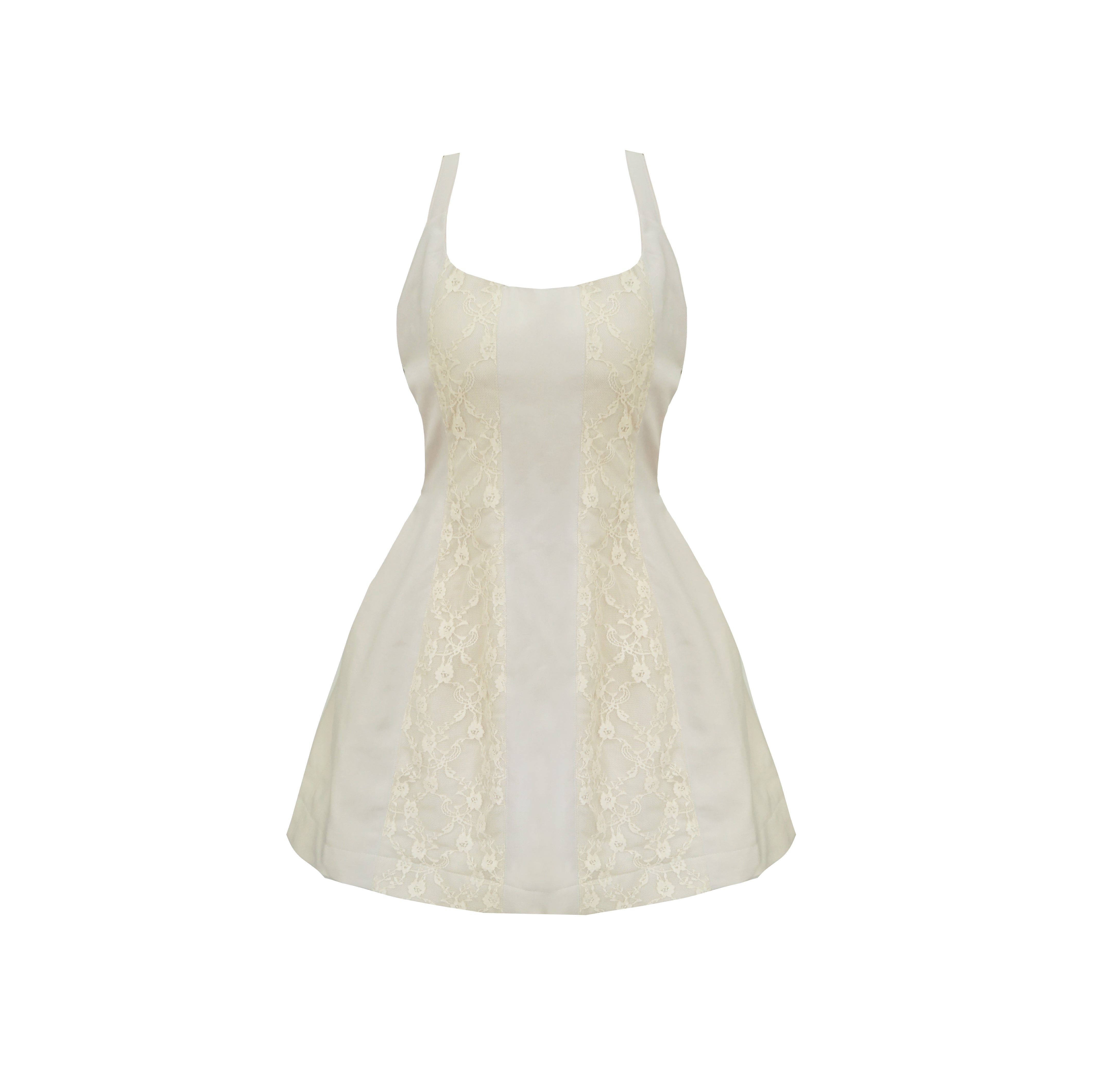 Renaissance Lace-Inset Mini Dress