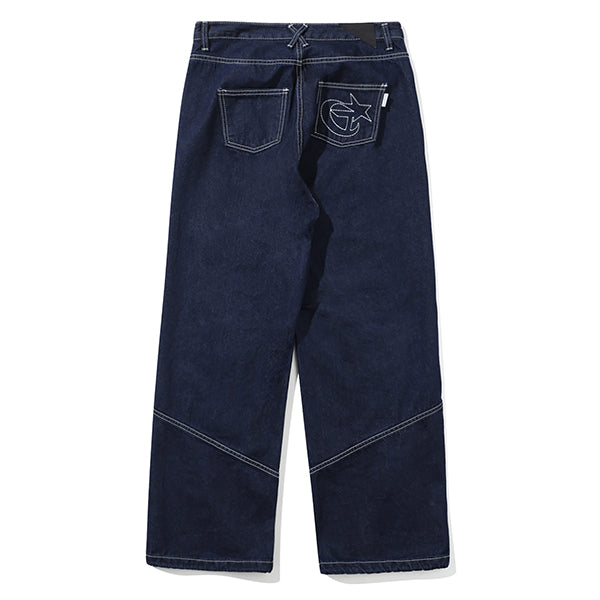 INCISION DENIM JOGGER PANTS