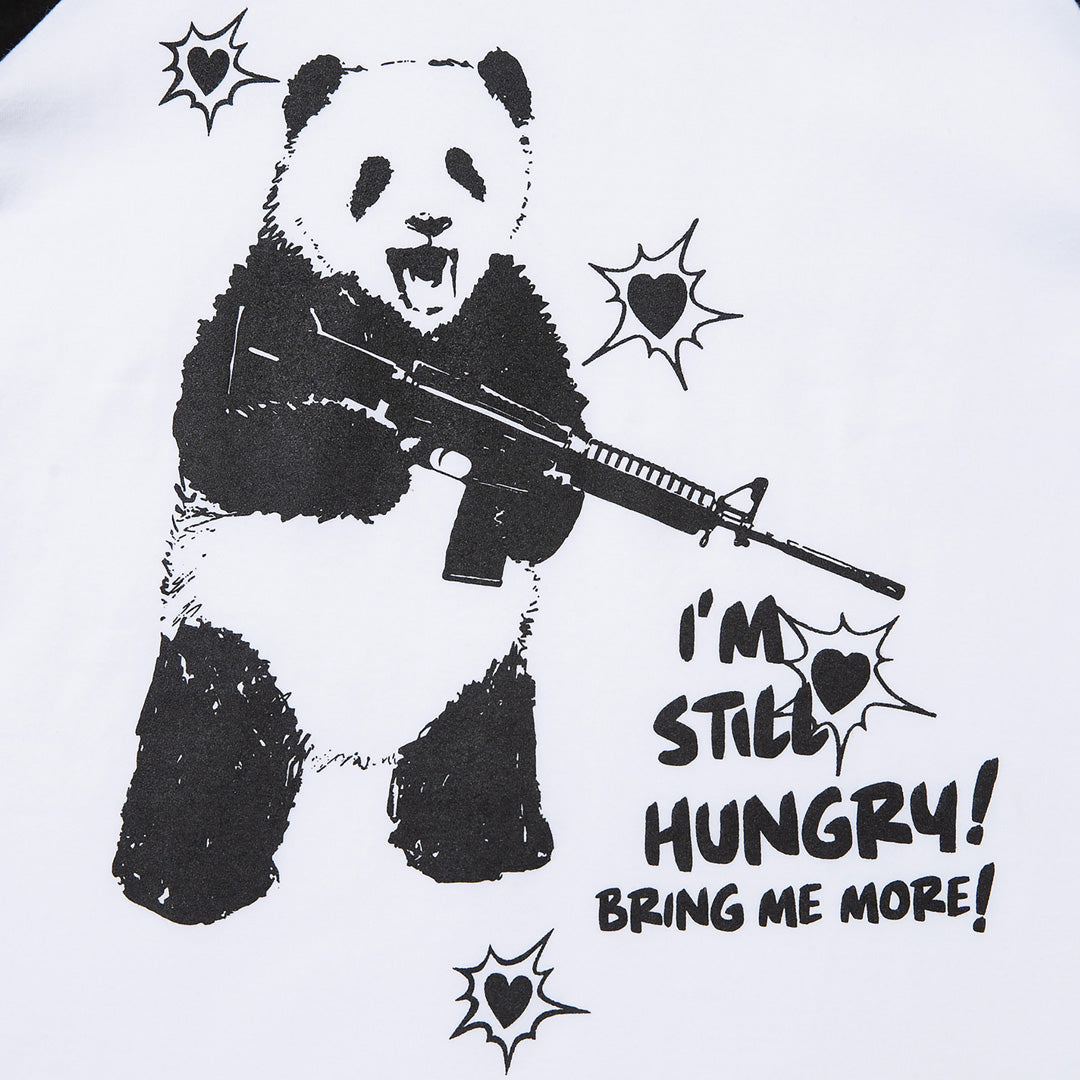 HUNGRY PANDA Raglan long-sleeved (WHITE)