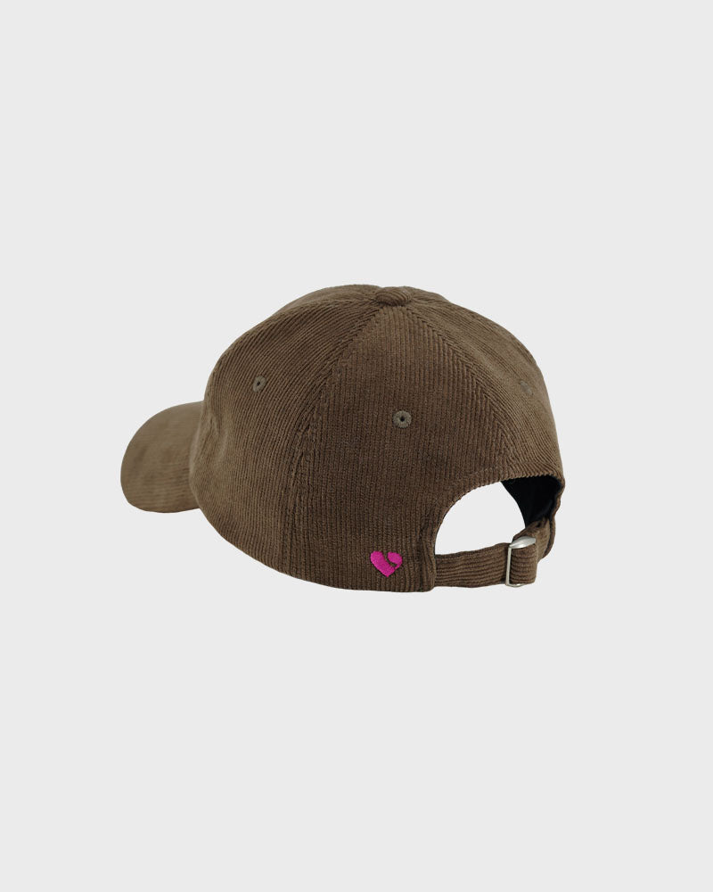 Corduroy logo ball cap (Brown)