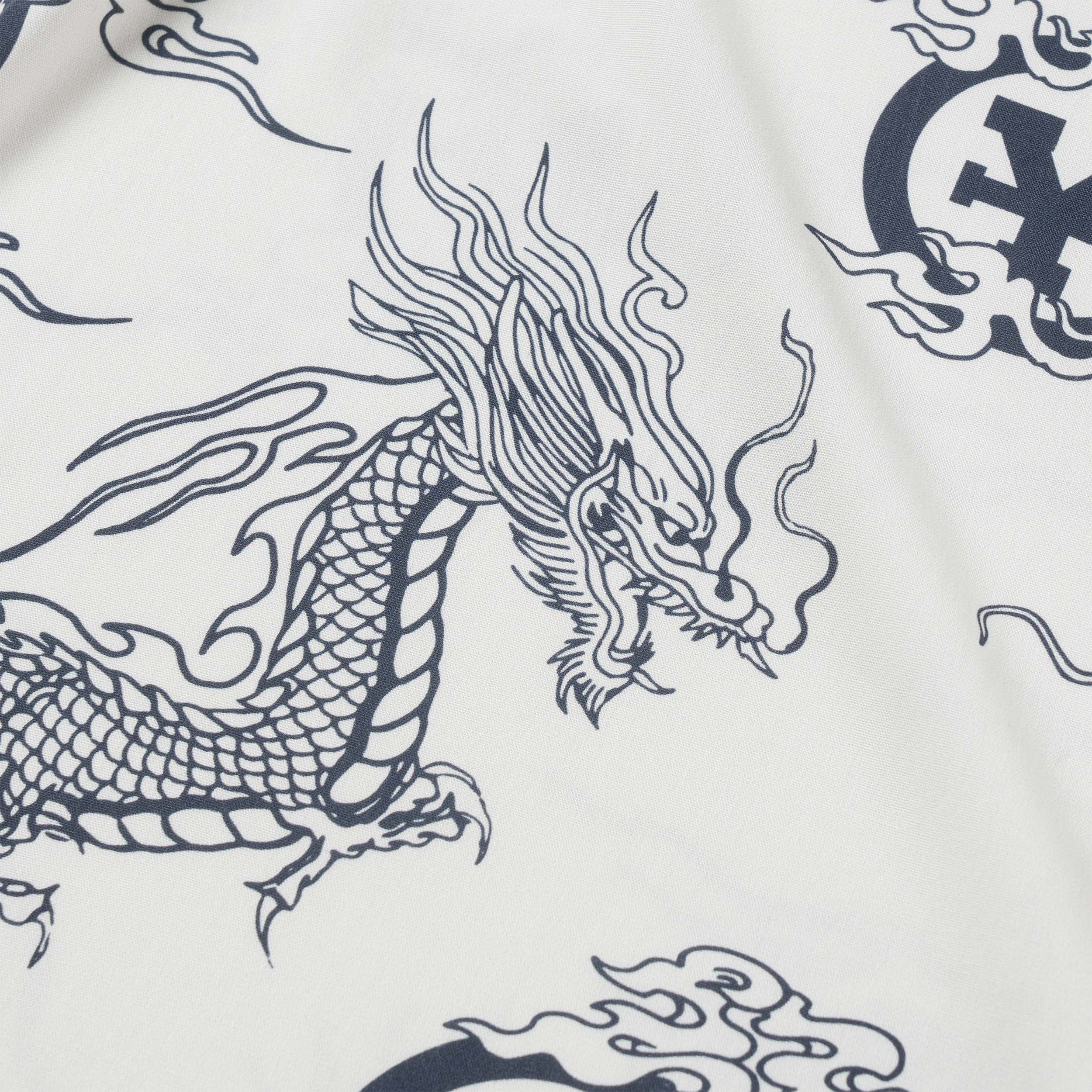 Dragon All Print Shirt - Cream