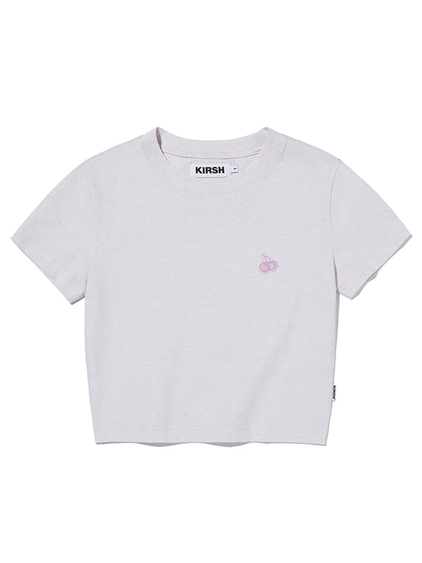 SMALL CHERRY CROP T-SHIRT [LAVENDER]