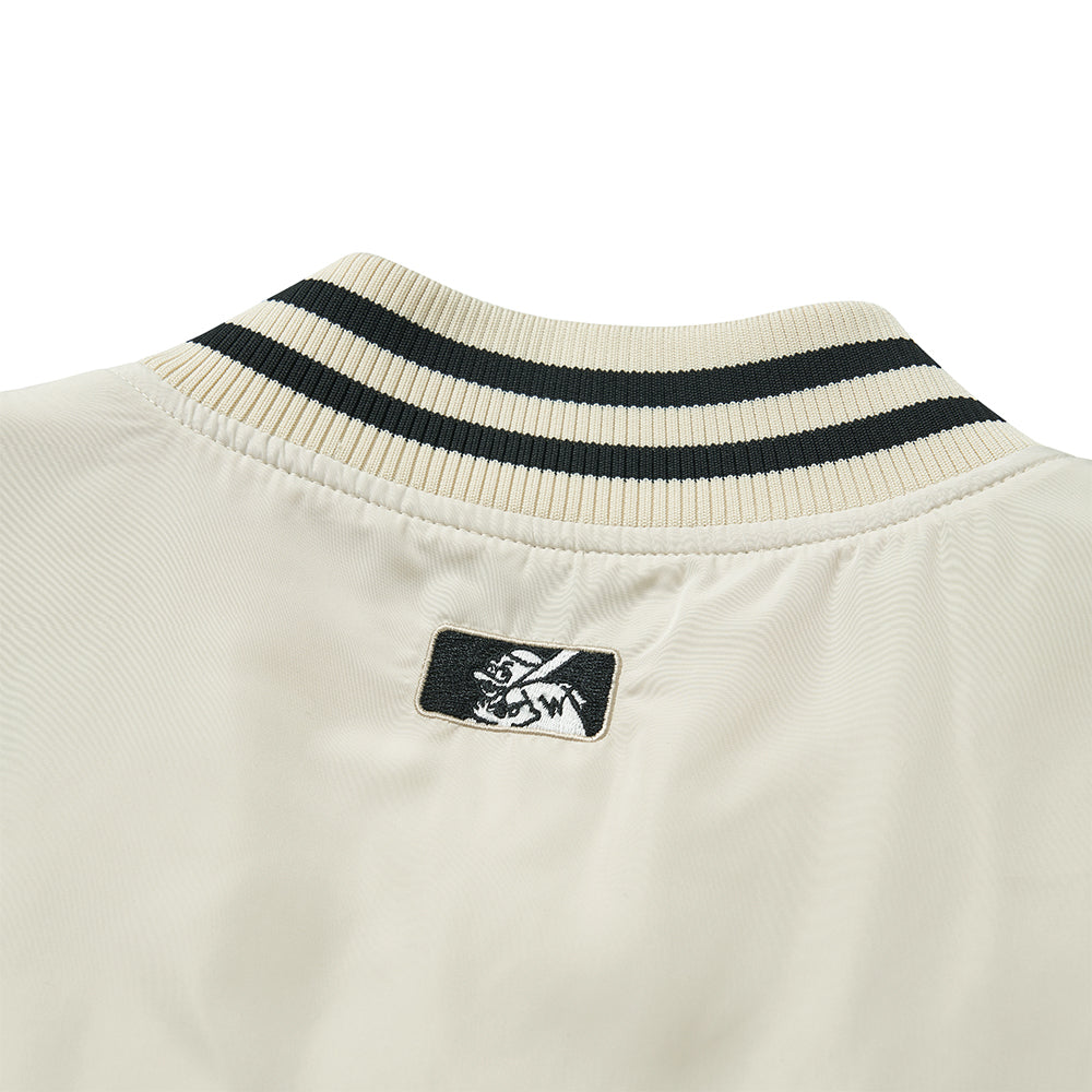 BASEBALL SCRIPT JACKET (IVORY)