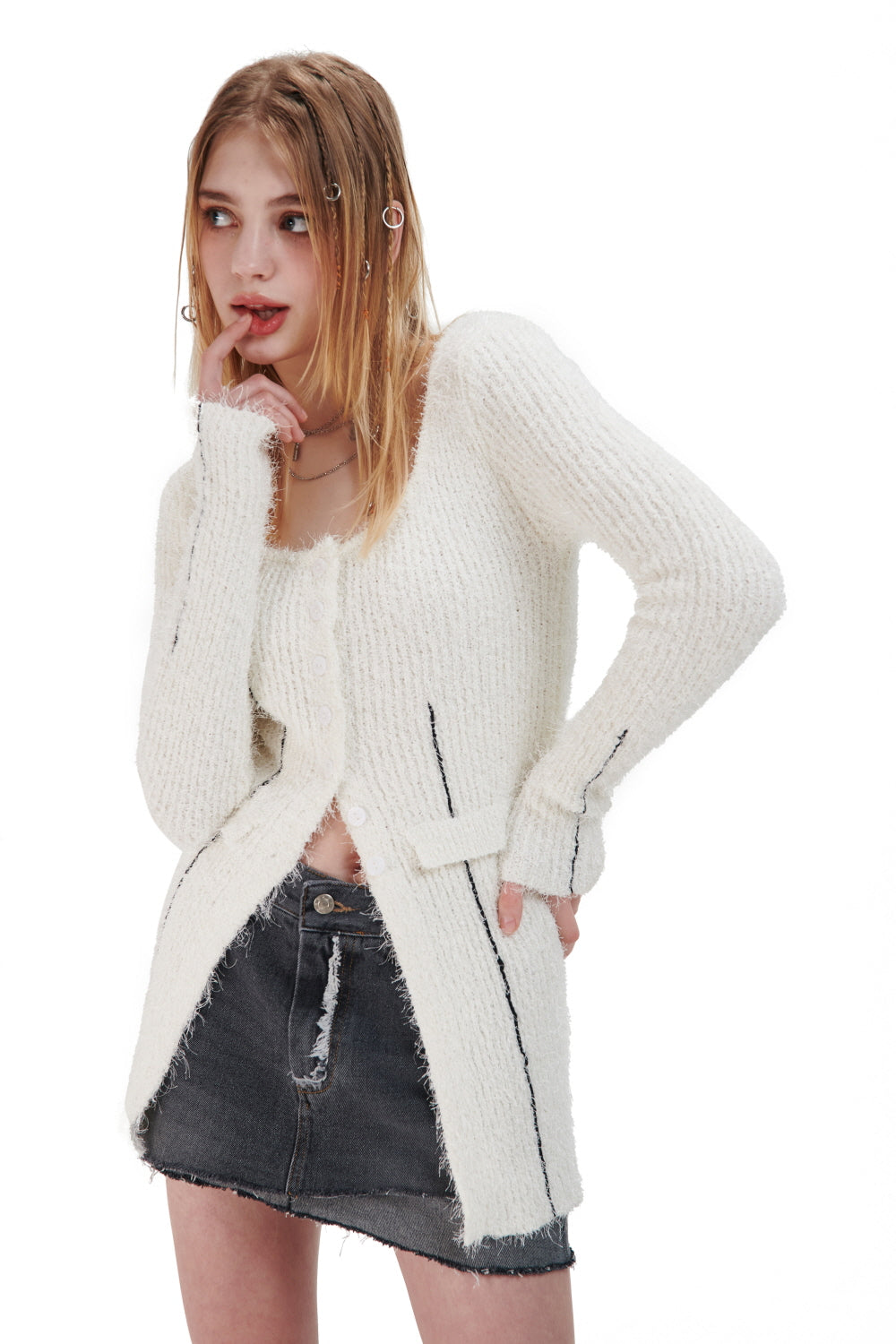 LINE KNIT CARDIGAN