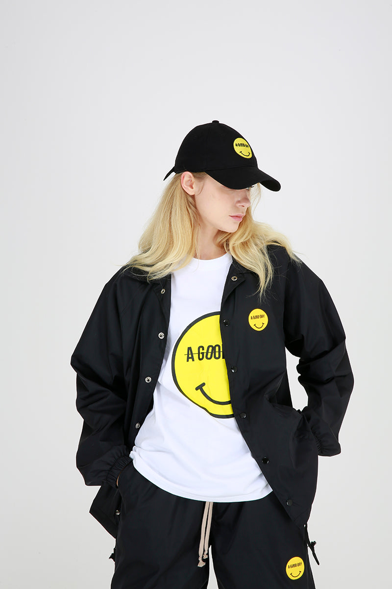 SMILE COACH JACKET (BLACK)