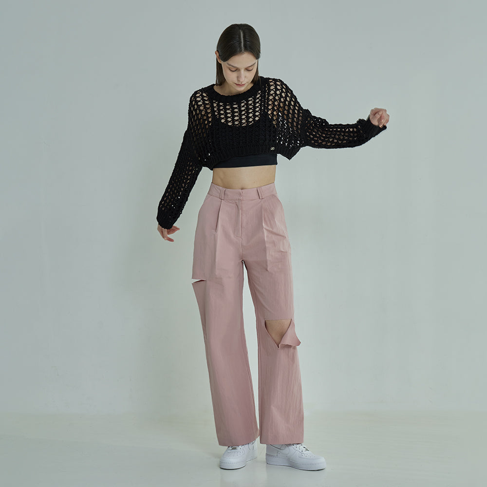 Cut out nylon pants