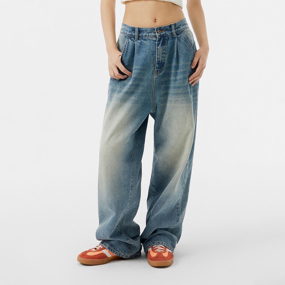 FMACM 23AW Washed Vintage Relaxed Jeans