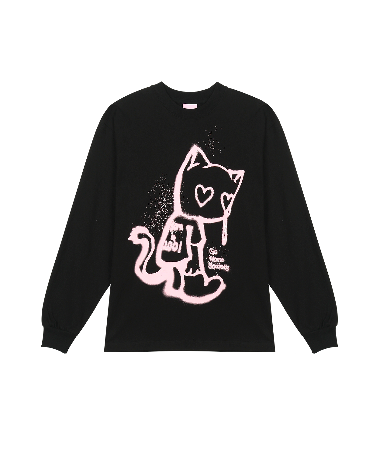 LOVE CRYING CAT LONG SLEEVE - BLACK