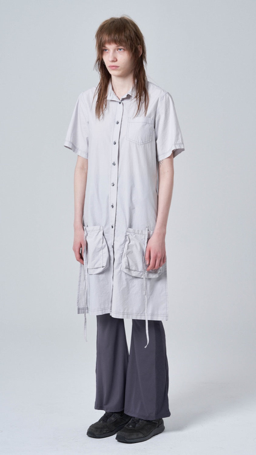 Pocket long shirt_light gray