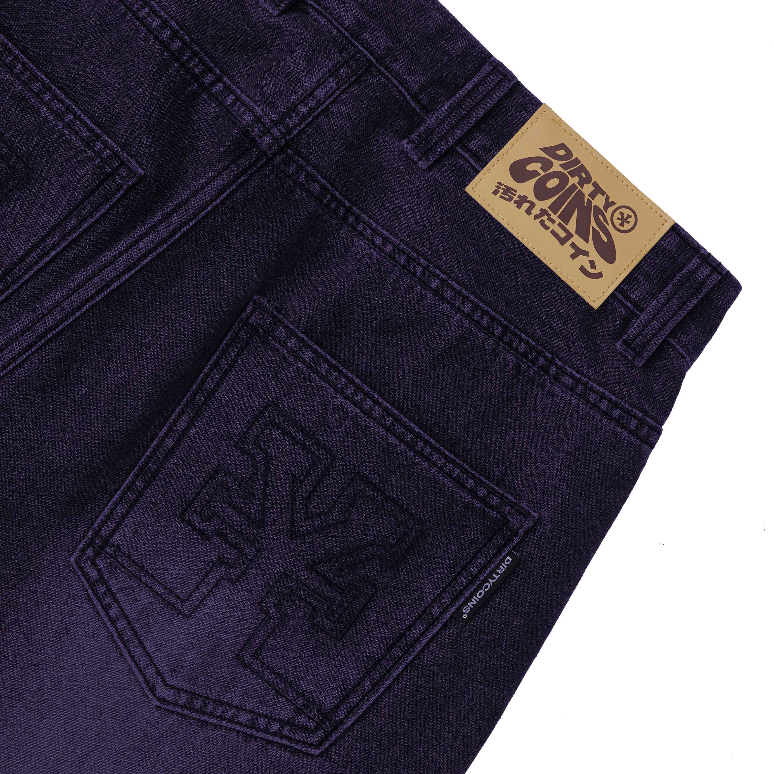 DirtyCoins Baggy Jeans - Purple Wash