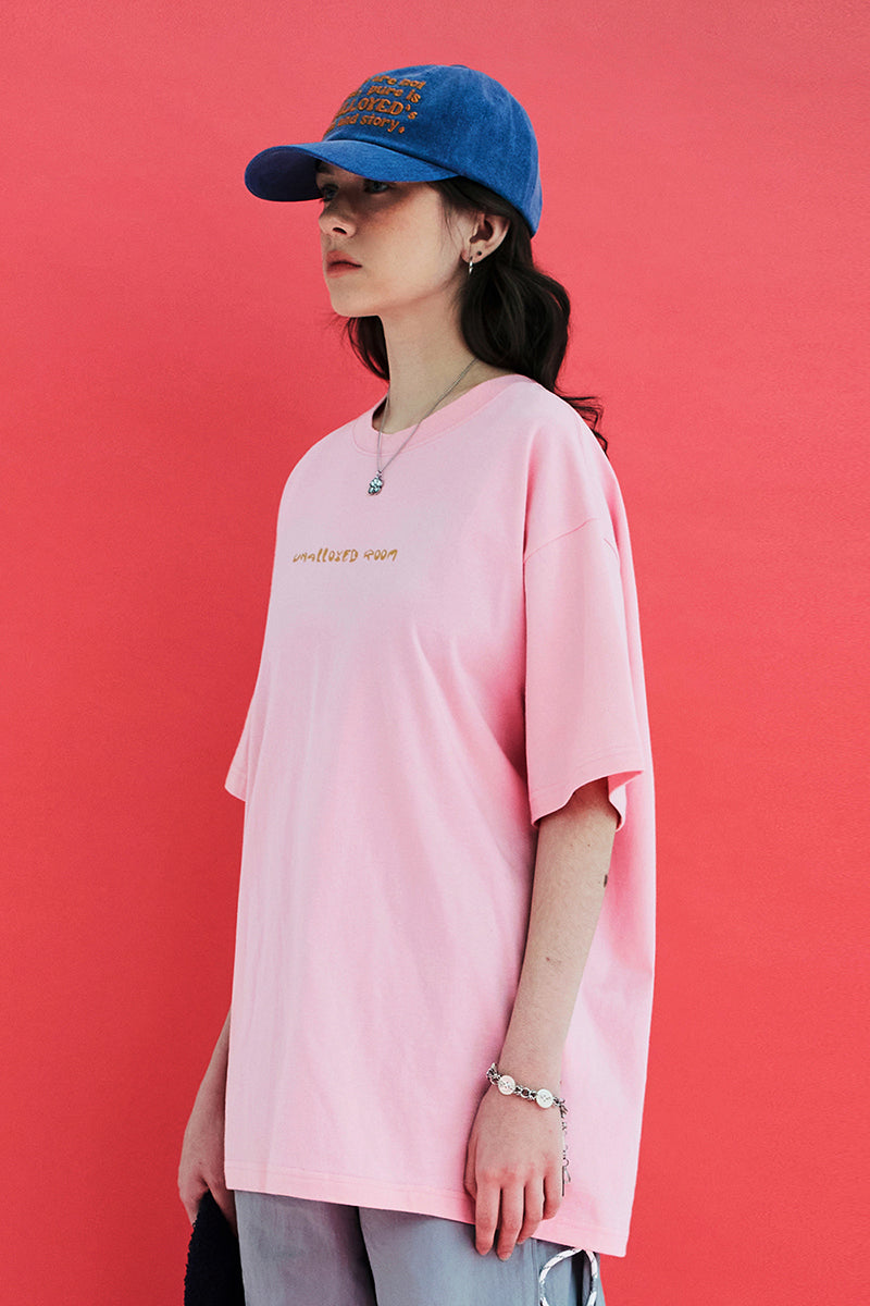 LOGO LEAF T SHIRT / PINK