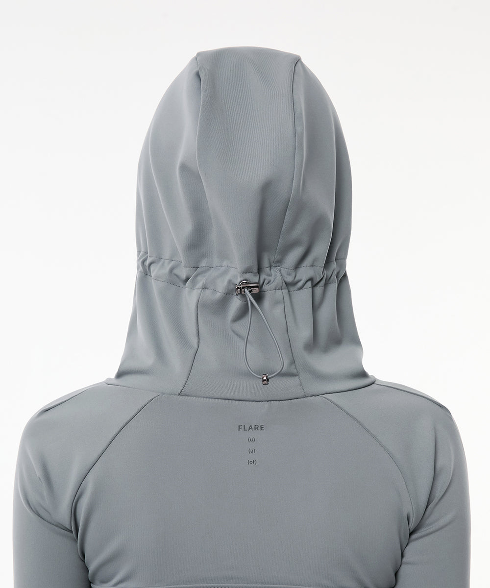 19.Division Cut-out Hooded Zip-up