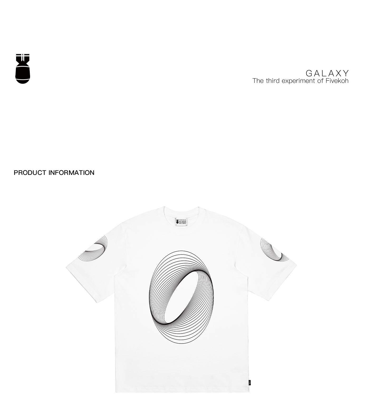 concept print white short-sleeved T-shirt