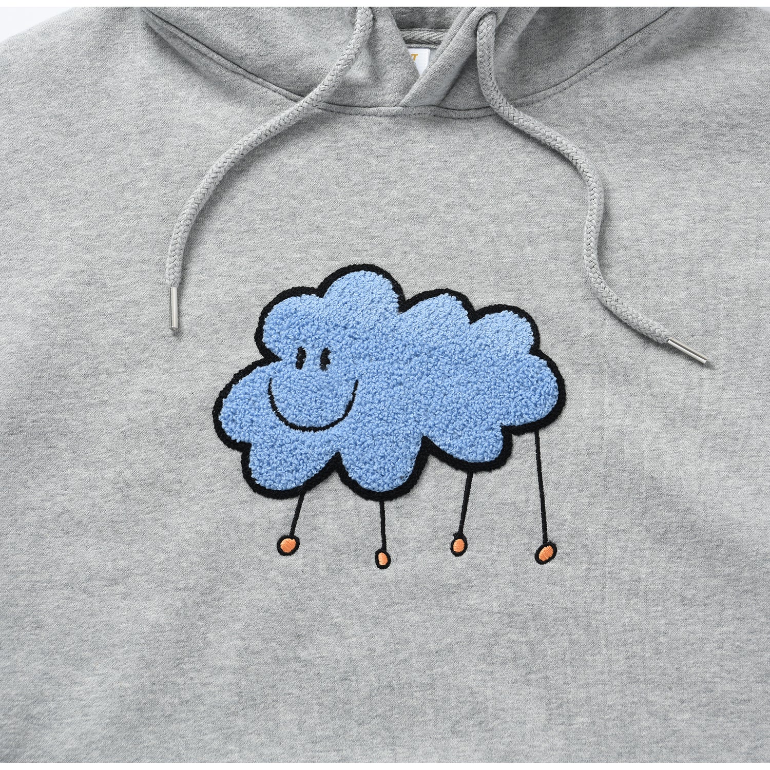 Dominant Cloud Embroidery Dried Hoody_GREY