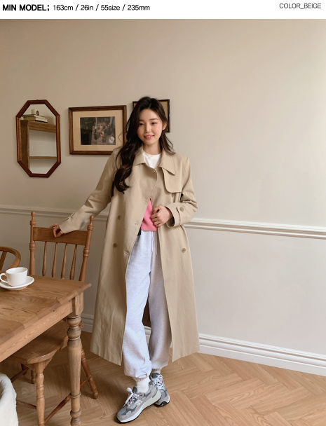 [SHOPPERMADE] Belgian Double Trench Coat (3color)