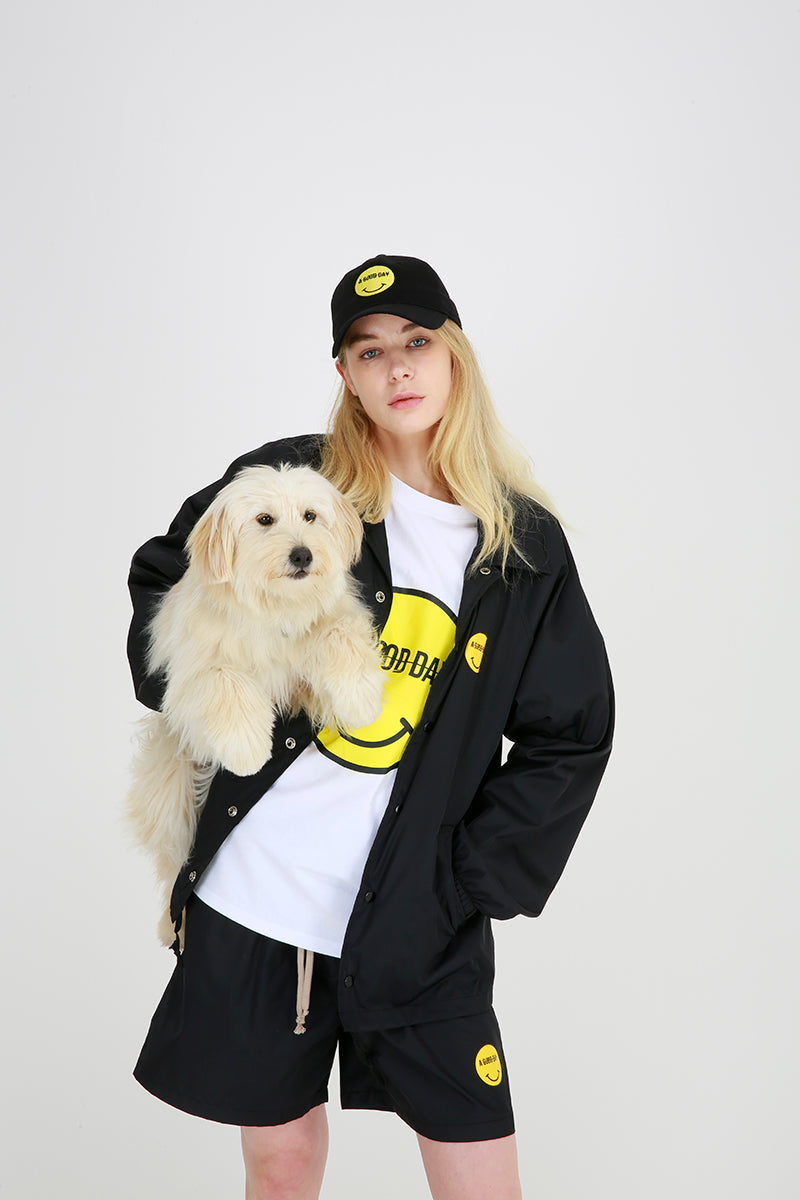 SMILE COACH JACKET (BLACK)