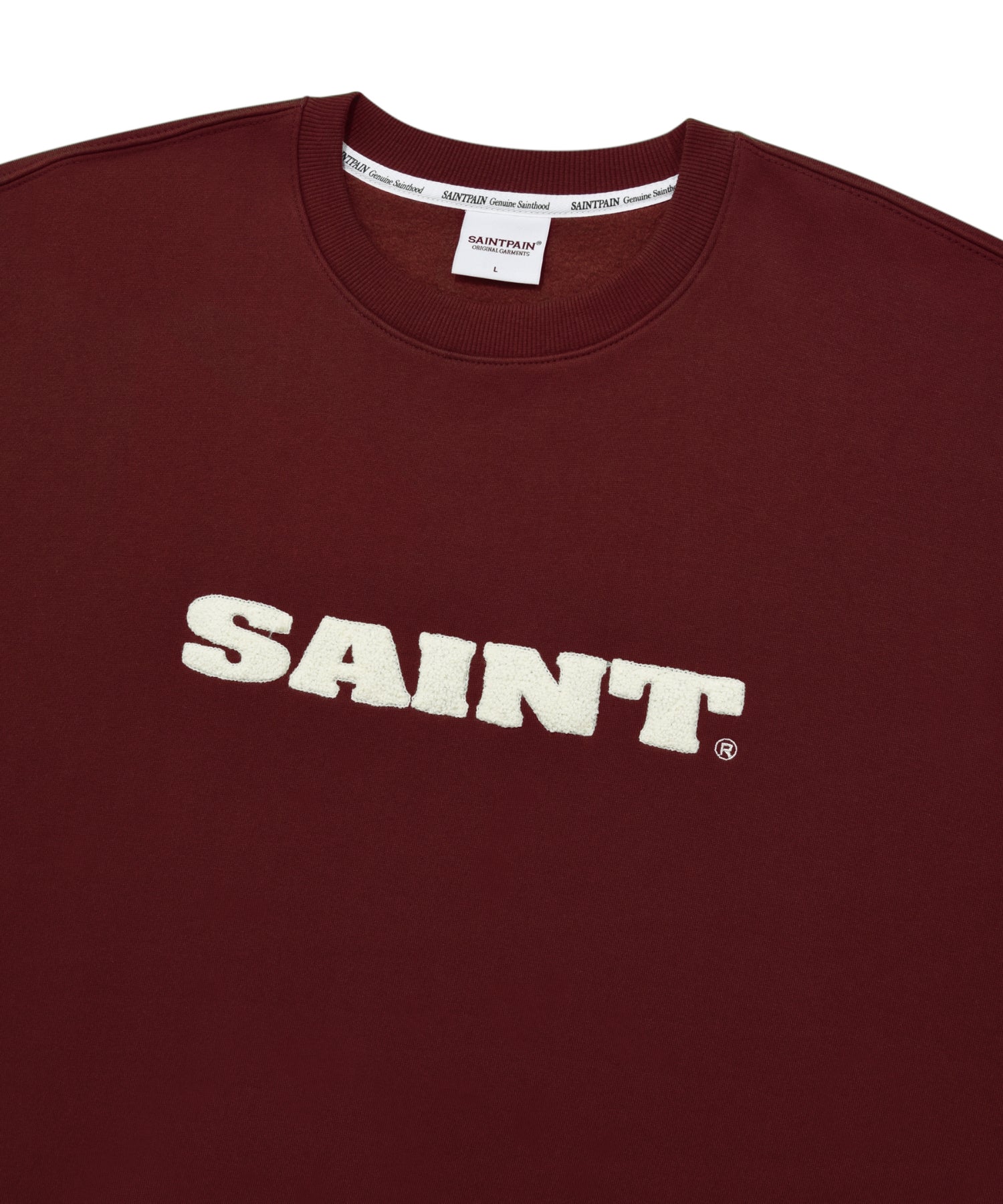 SP LOOP STITCH_LOGO CREWNECK-BURGUNDY