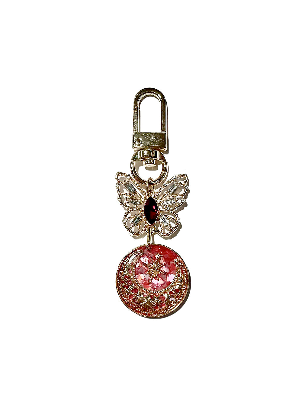 Butterfly Moon Pearl Key Ring (3color)