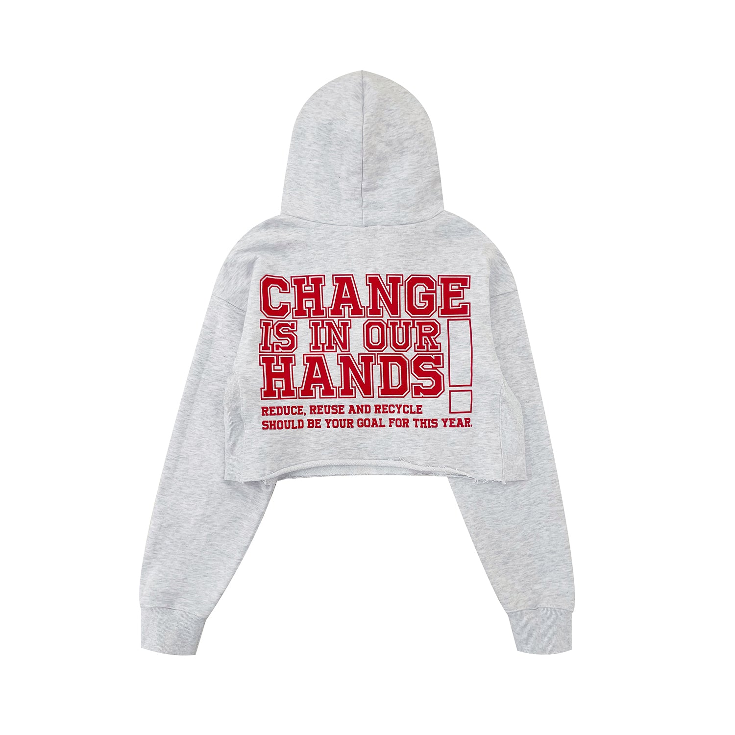 SALT & LIGHT CROPPED HOODIE_MELANGE GRAY