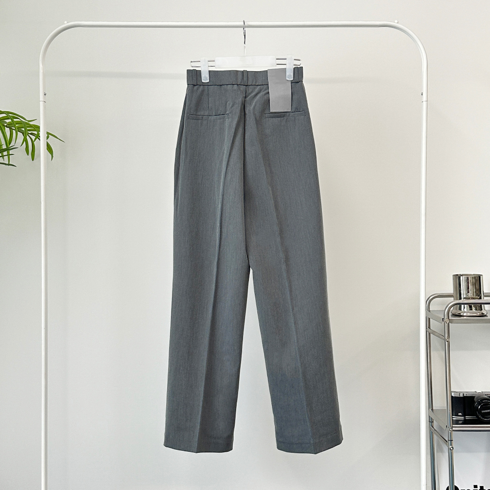 High waist tuck wide slacks